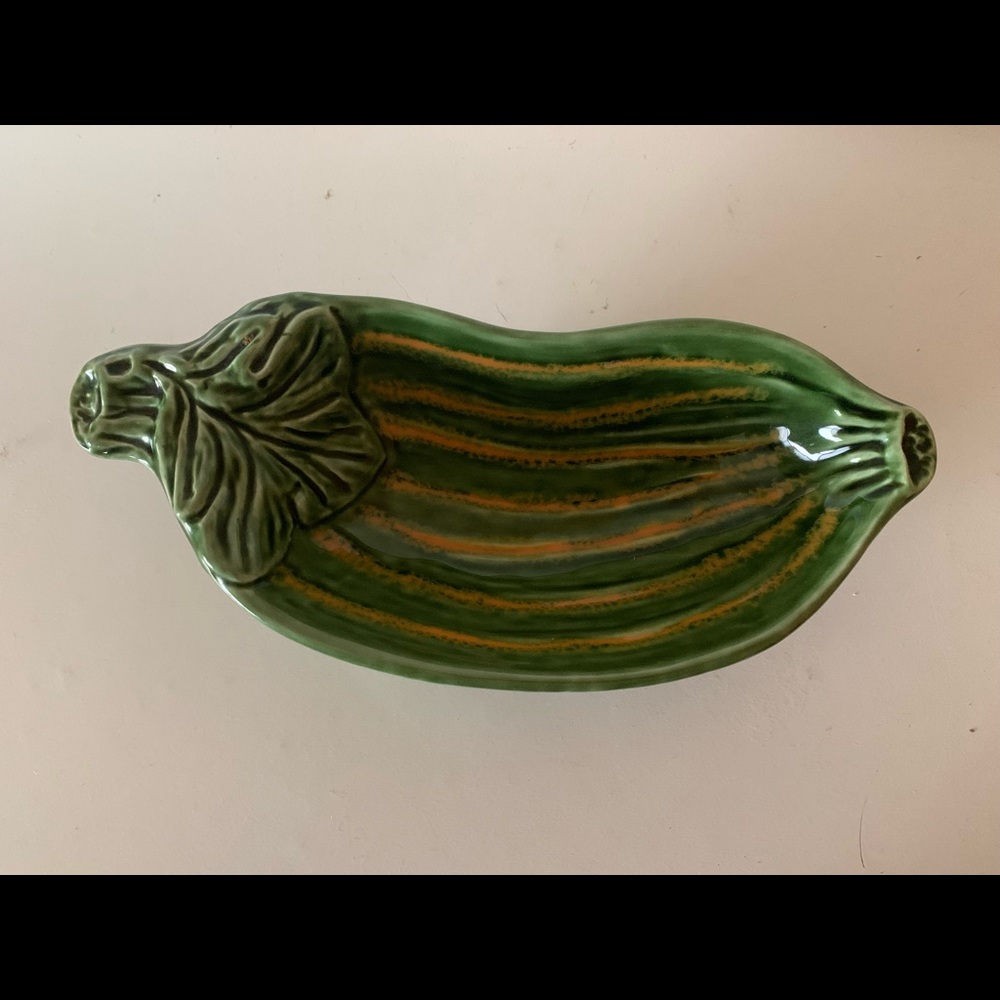 Vintage Olfaire Majolica Pottery Serving Dish Made in Portugal #P880